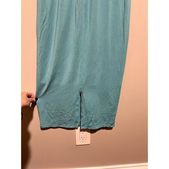 Athleta Santorini Cinch Midi Dress Turquoise Women's Size Small - Picture 6 of 10